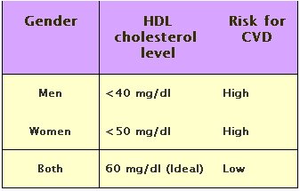 risk foc cvd cholesterol